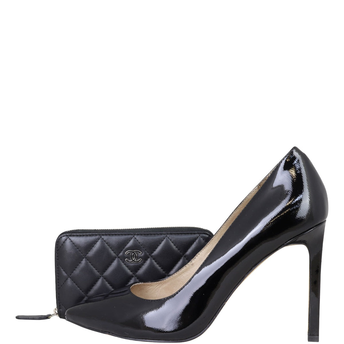 Chanel Small Zip Around Wallet | Black