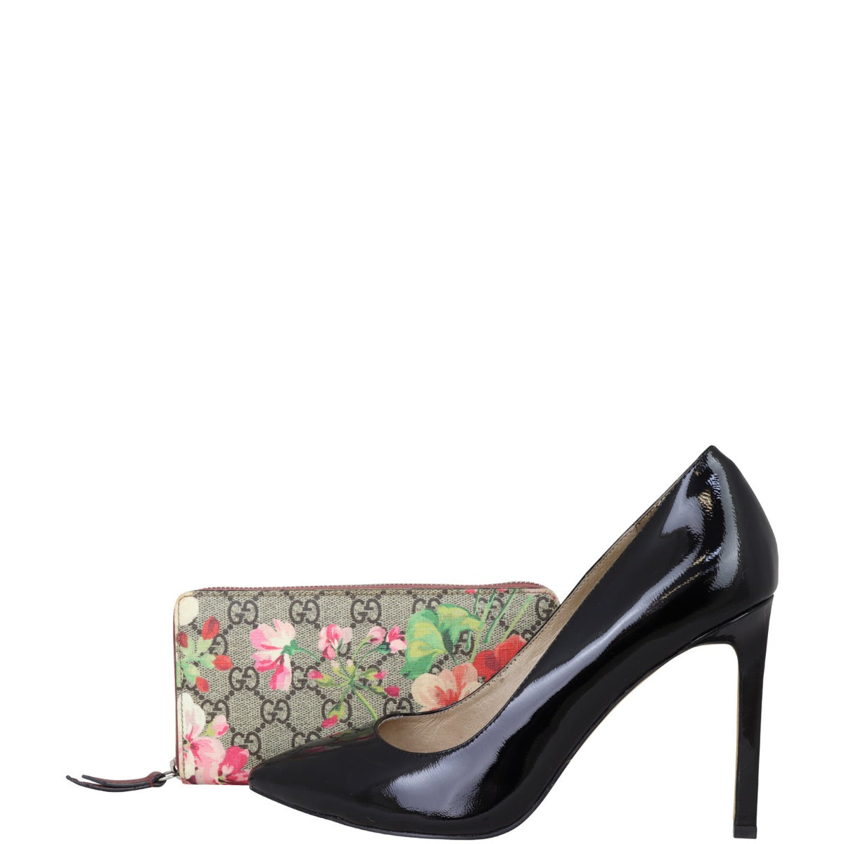 Gucci GG Supreme Blooms Zip Around Wallet