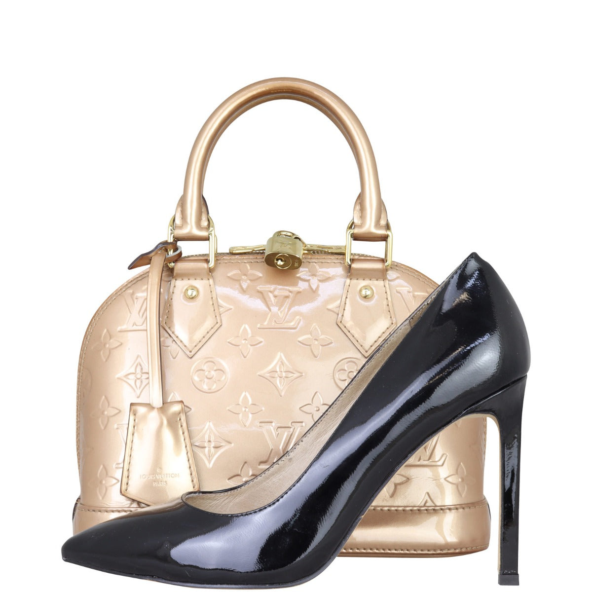 Louis Vuitton Alma BB Monogram Vernis | Mordore Metallic Gold