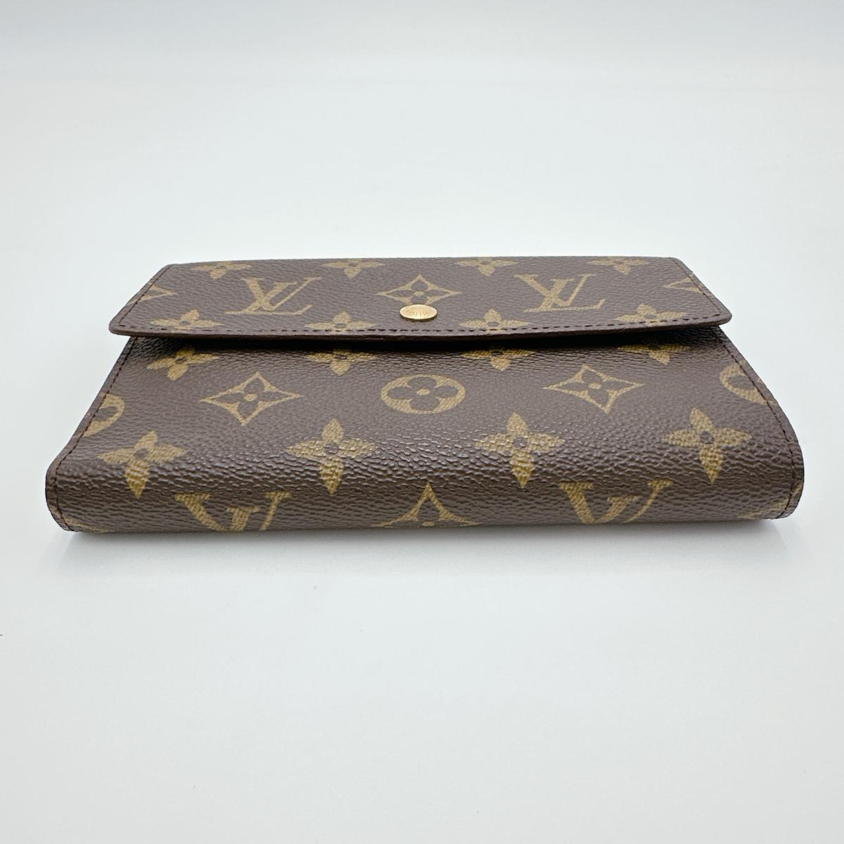 LOUIS VUITTON Tri-fold wallet M61202 Monogram canvas Brown Tri-fold wallet Monogram Porto Tresor Etuis unisex(Unisex)
