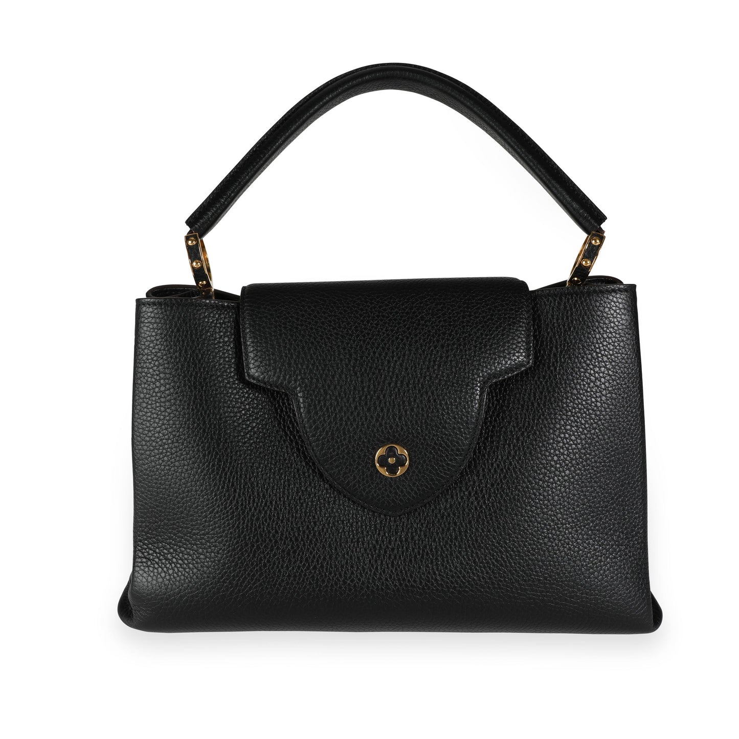 Louis Vuitton Louis Vuitton Black Taurillon Leather Capucines MM