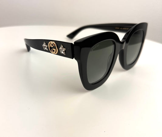 Gucci Black Sunglasses Star Cat-Eye
