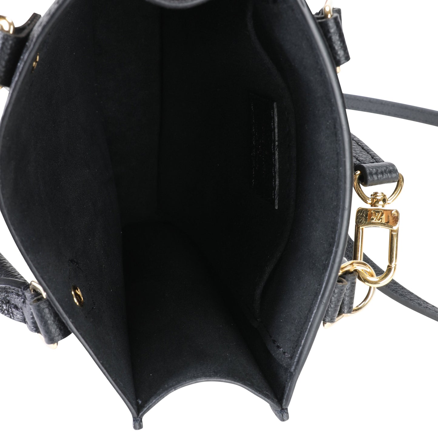 Louis Vuitton Louis Vuitton Black & Beige Monogram Empreinte Petit Sac Plat