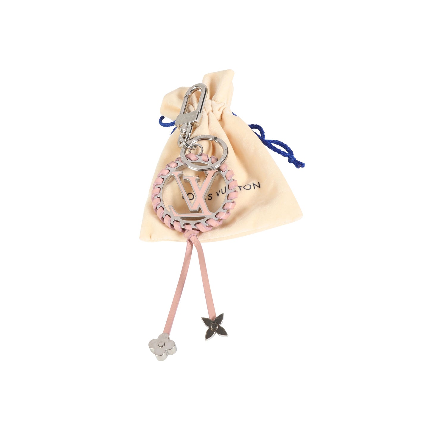 Louis Vuitton Louis Vuitton Rose Leather & Silver-Tone Brass Very Bag Charm and Key Holder