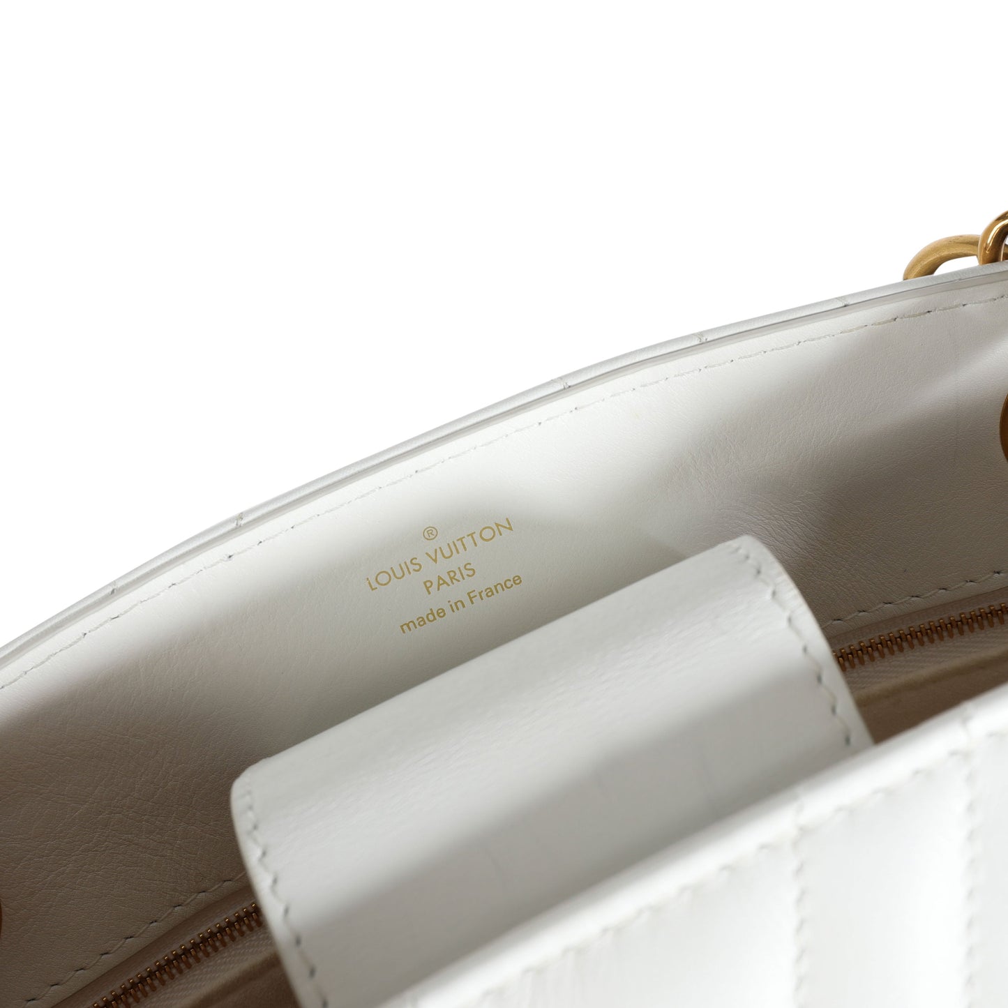 Louis Vuitton Louis Vuitton White Calfskin New Wave Chain Tote