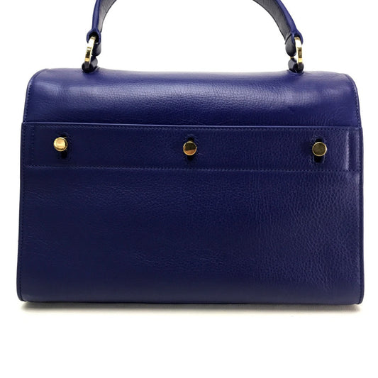 SAINT LAURENT PARIS Handbag leather blue MUSE TWO Women