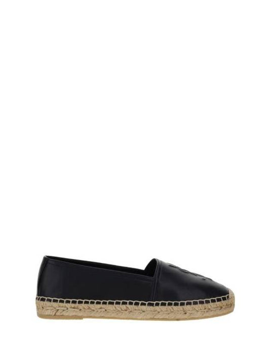 Luxury Saint Laurent Trending 2025 Leather Espadrilles Black
