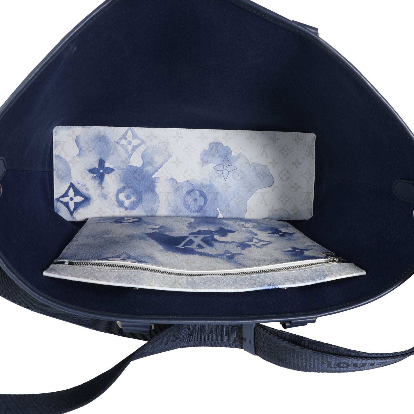 Louis Vuitton Louis Vuitton Limited Edition Blue Watercolor Monogram Coated Canvas New Tote GM