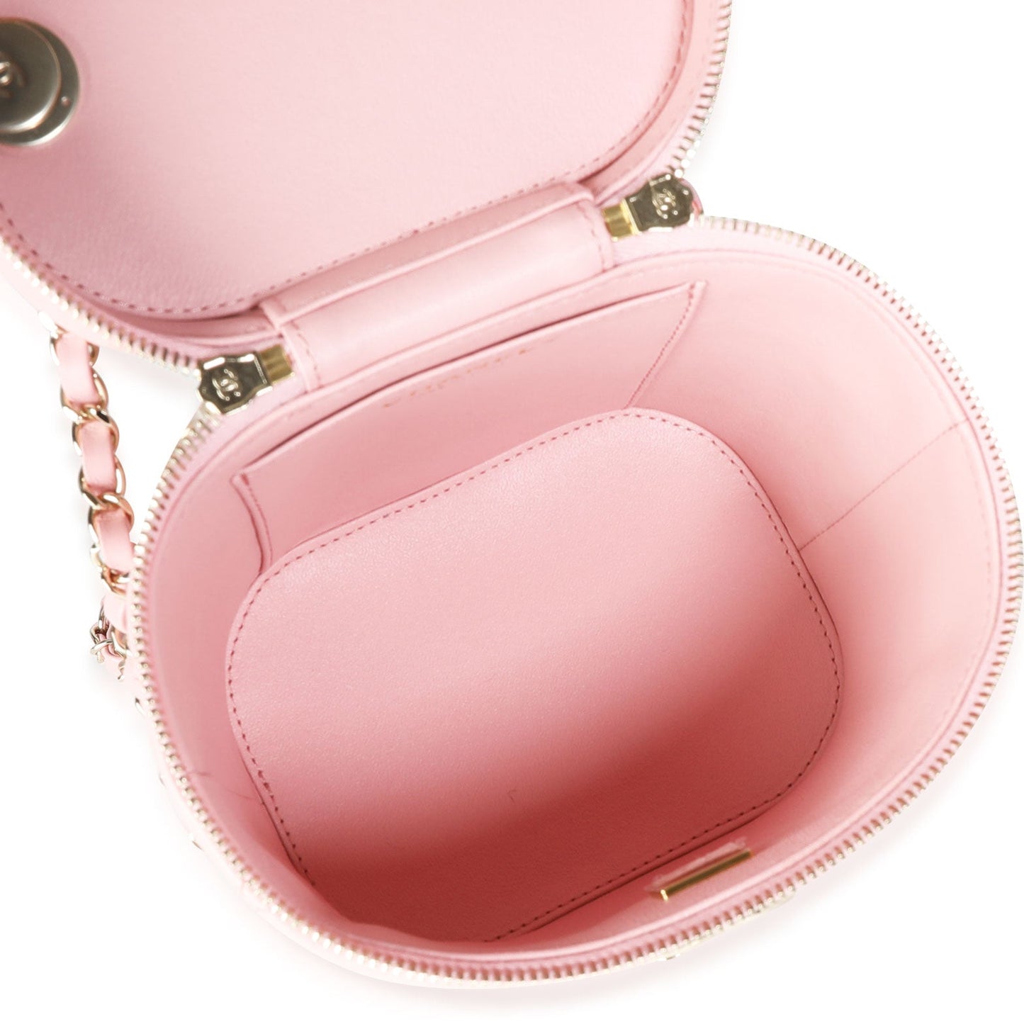 Chanel Light Pink Quilted Lambskin Small Trendy CC Vanity Case