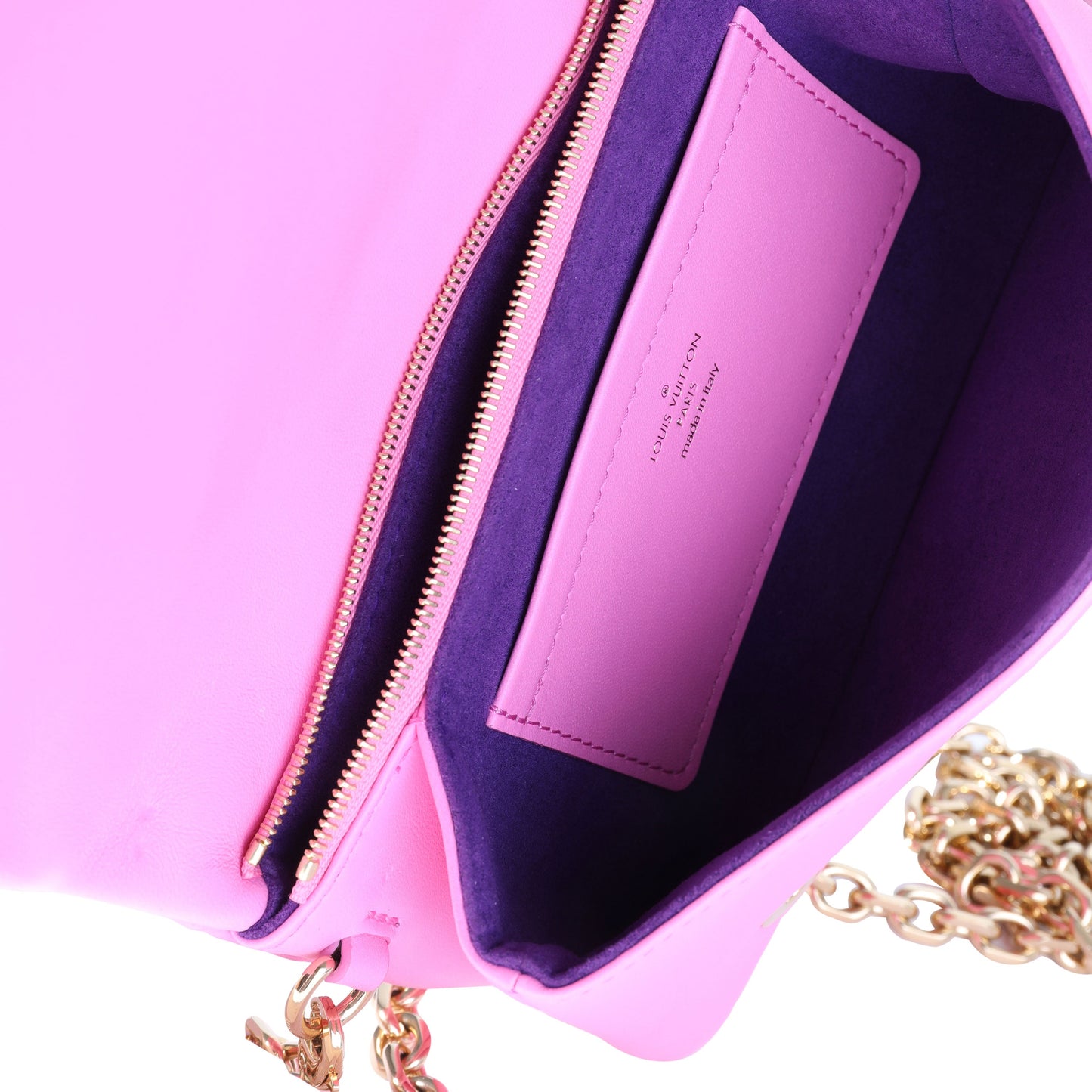Louis Vuitton Louis Vuitton Pink Puffy Lambskin Pochette Coussin
