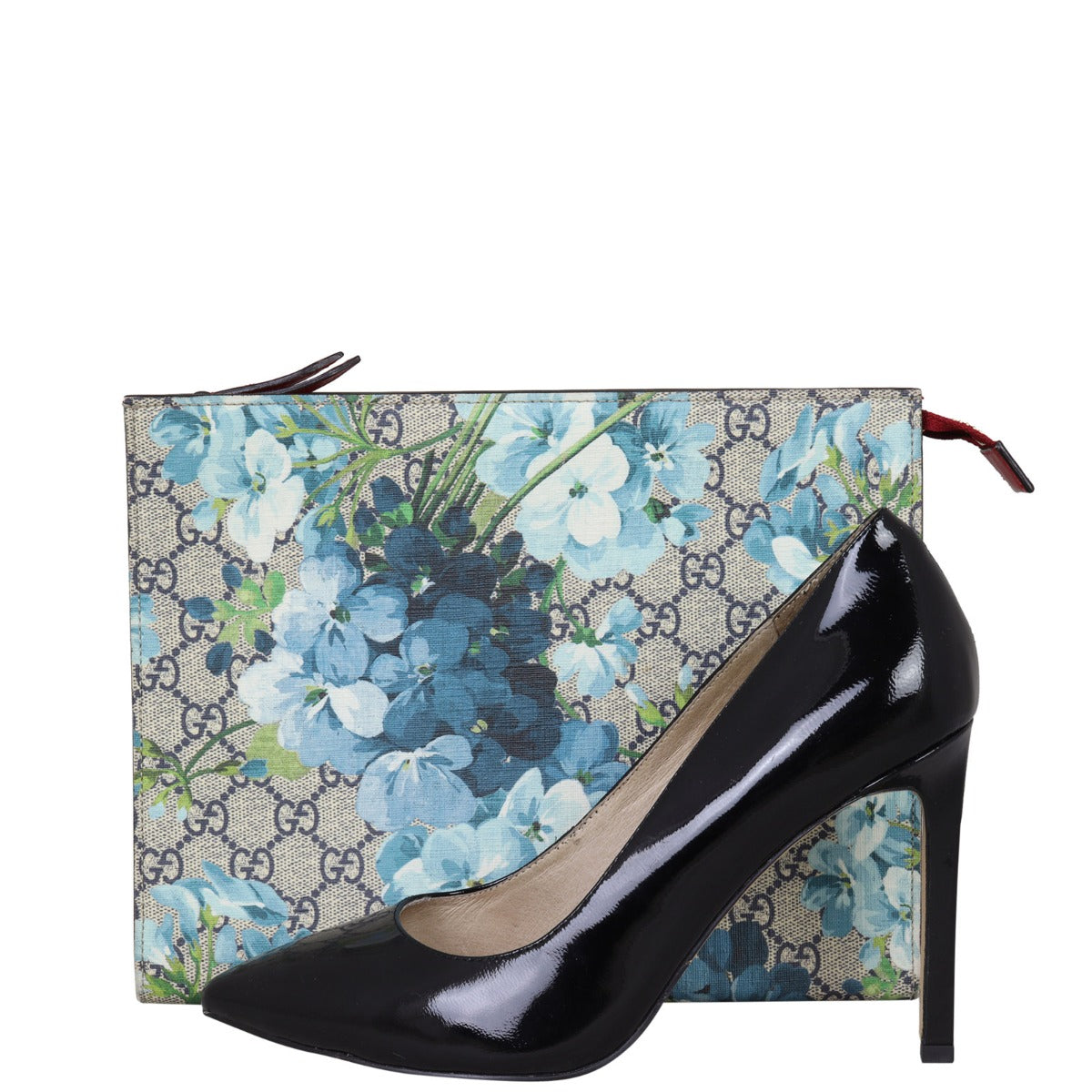 Gucci GG Supreme Blooms Zip Cosmetic Pouch