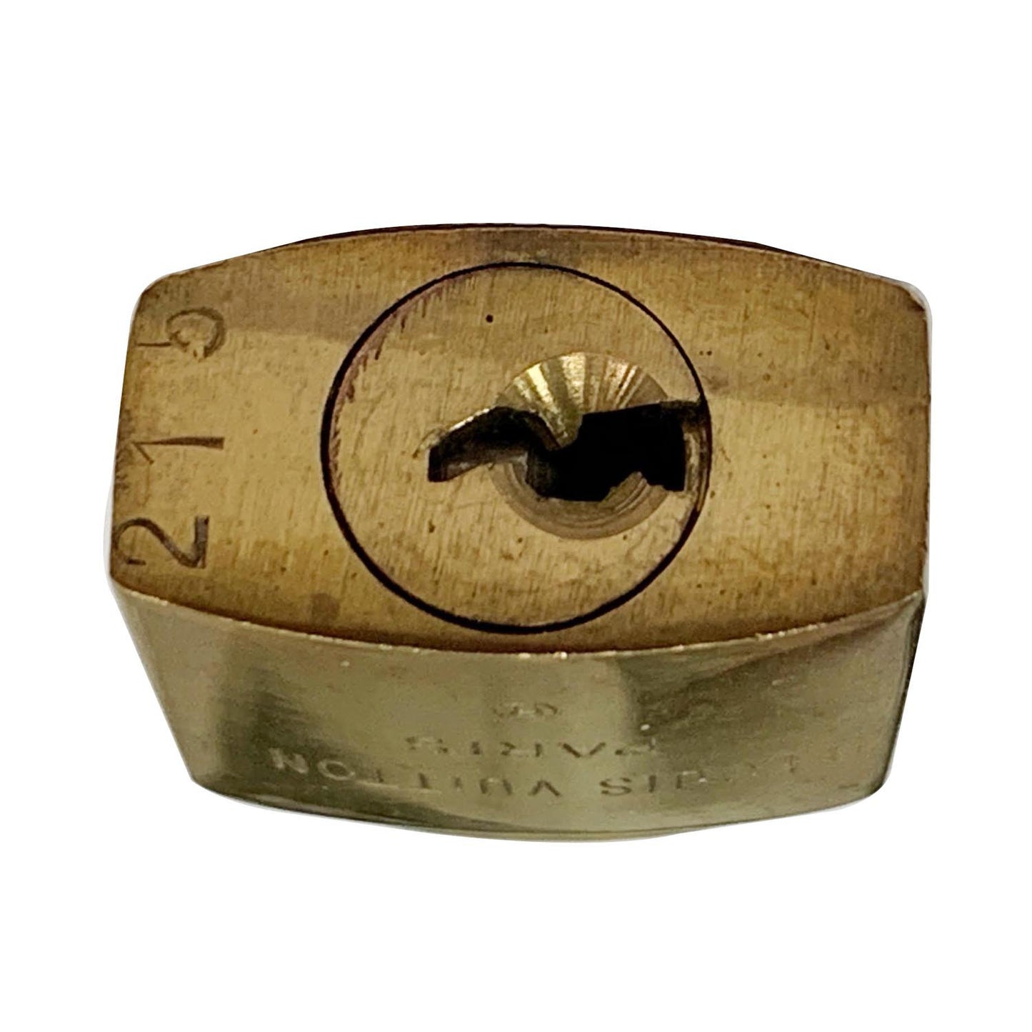 LOUIS VUITTON Padlock and 1 Key Gold Bag Charm Number 215