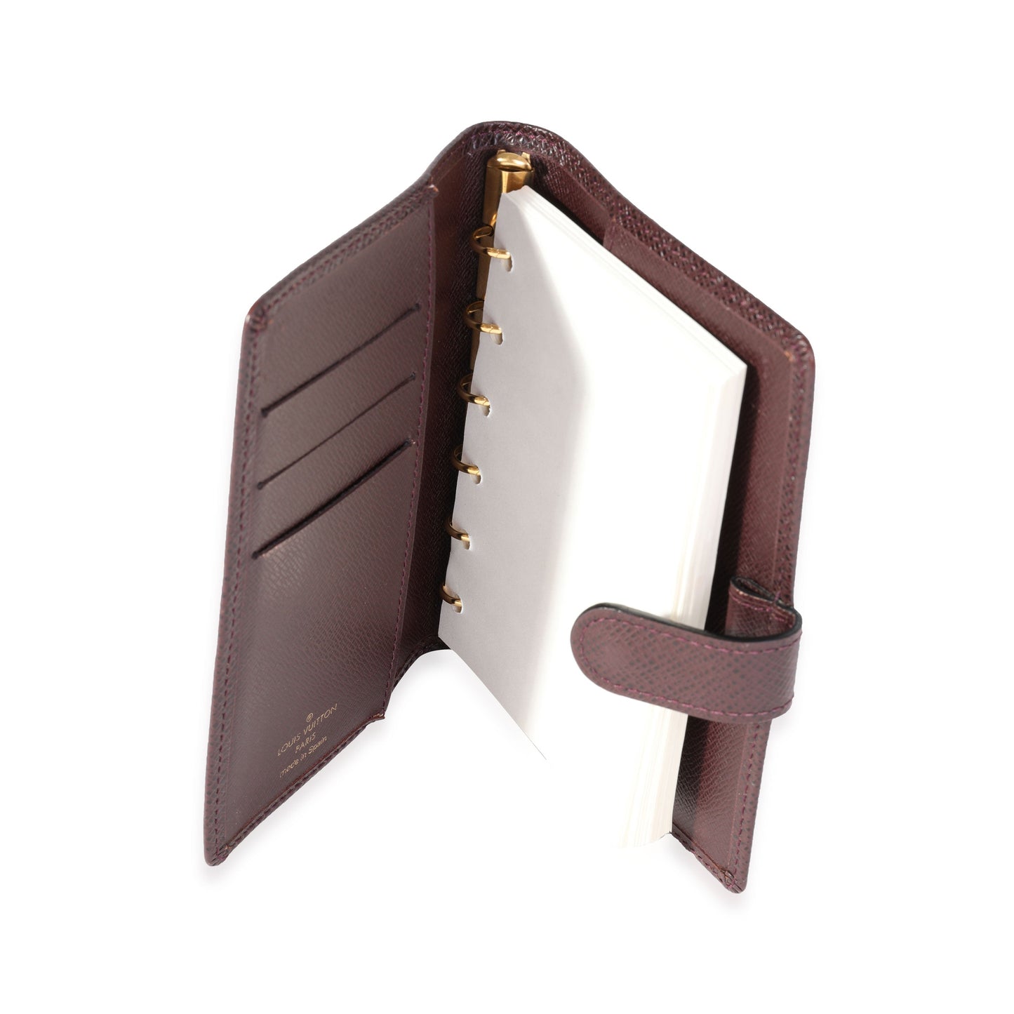 Louis Vuitton Louis Vuitton Burgundy Taiga Small Agenda Cover