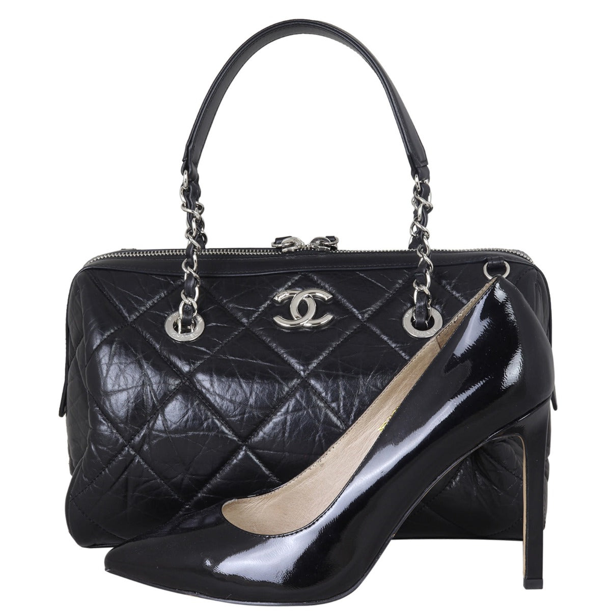 Chanel Calfskin Bowling Bag Small