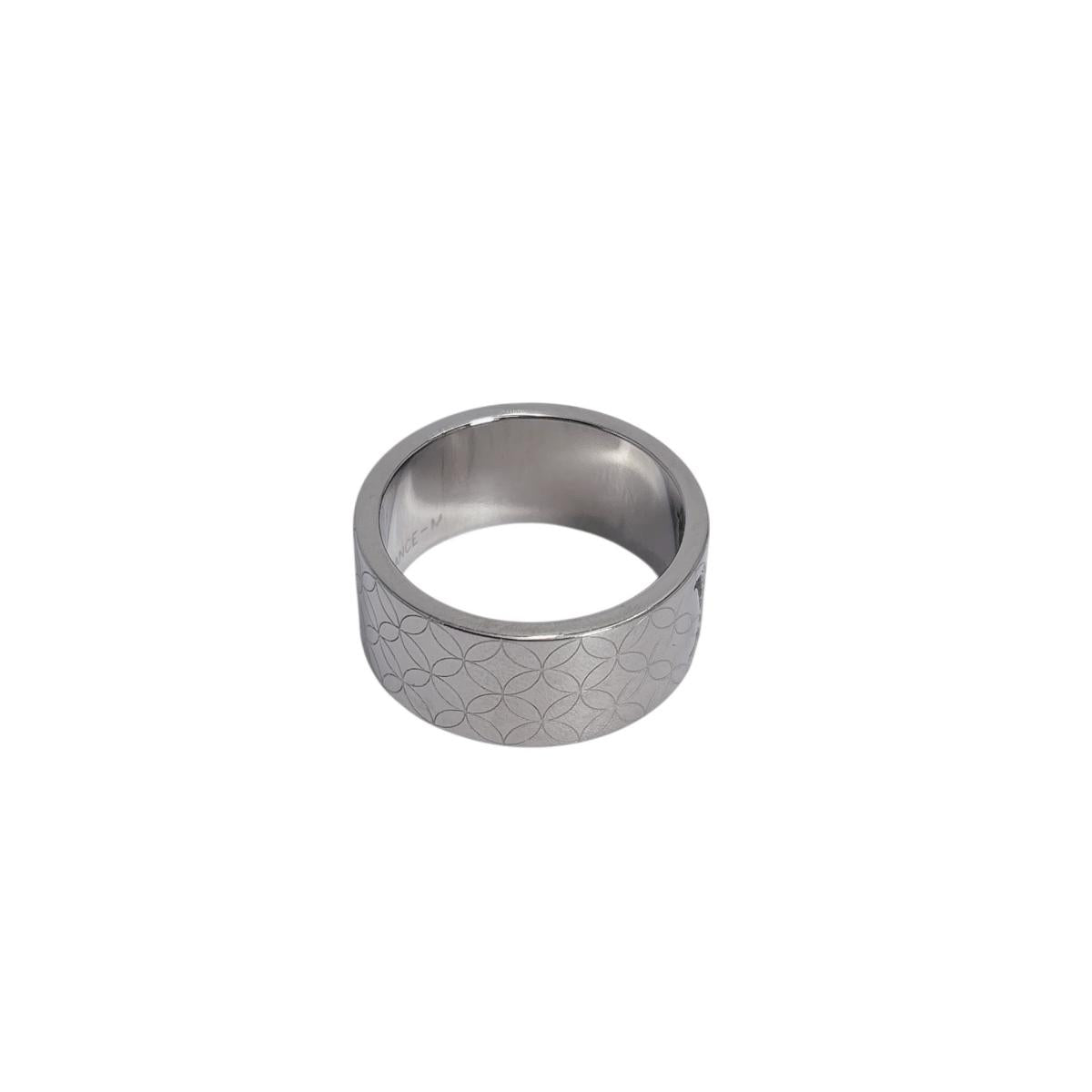 LOUIS VUITTON Ring M65456 metal Silver M size (around 19) Berg Champs Elysees M