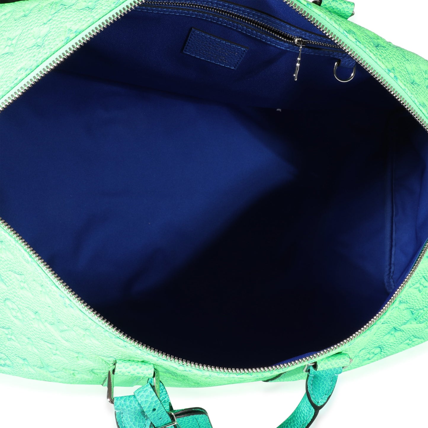 Louis Vuitton Louis Vuitton Blue & Green Monogram Taurillon Illusion Keepall Bandoulière 50