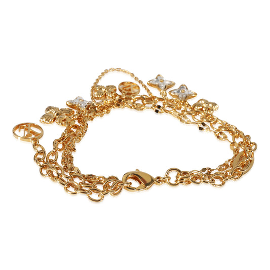 Louis Vuitton Louis Vuitton Blooming Bracelet in Gold Tone Strass