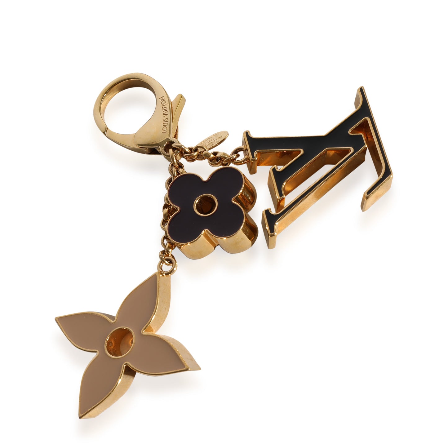 Louis Vuitton Louis Vuitton Gold Tone Fleur De Monogram Bag Charm