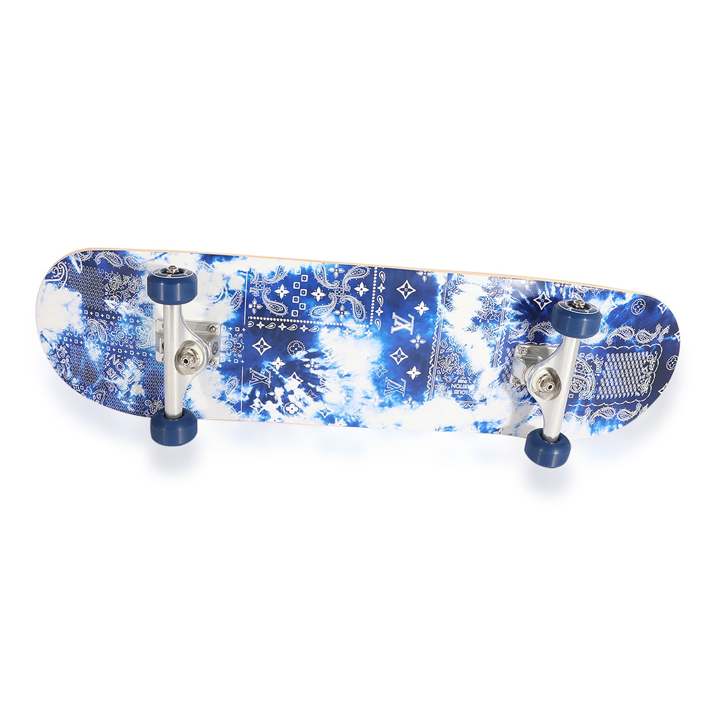 Louis Vuitton Blue Monogram Bandana Tie Dye Skateboard