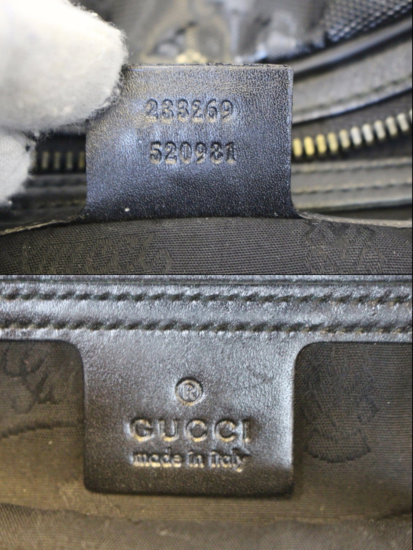 GUCCI GG Imprime Monogram Waist Bum Bag Black 233269