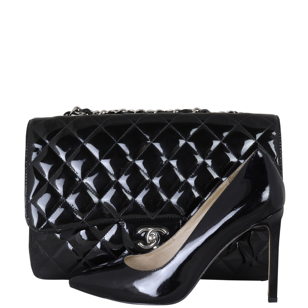 Chanel Classic Single Flap Jumbo Patent | Black Quilted Patent