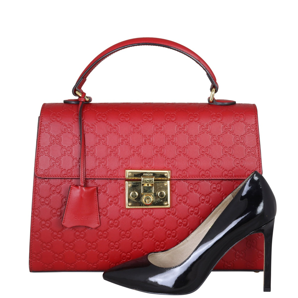 Gucci Guccissima Padlock Top Handle Bag Medium