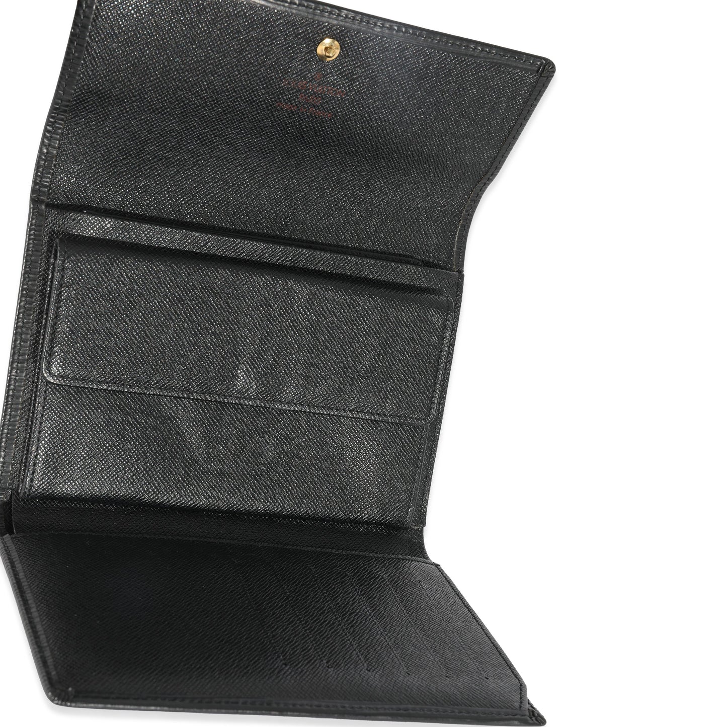 Louis Vuitton Louis Vuitton Black Epi Porte Tresor Wallet