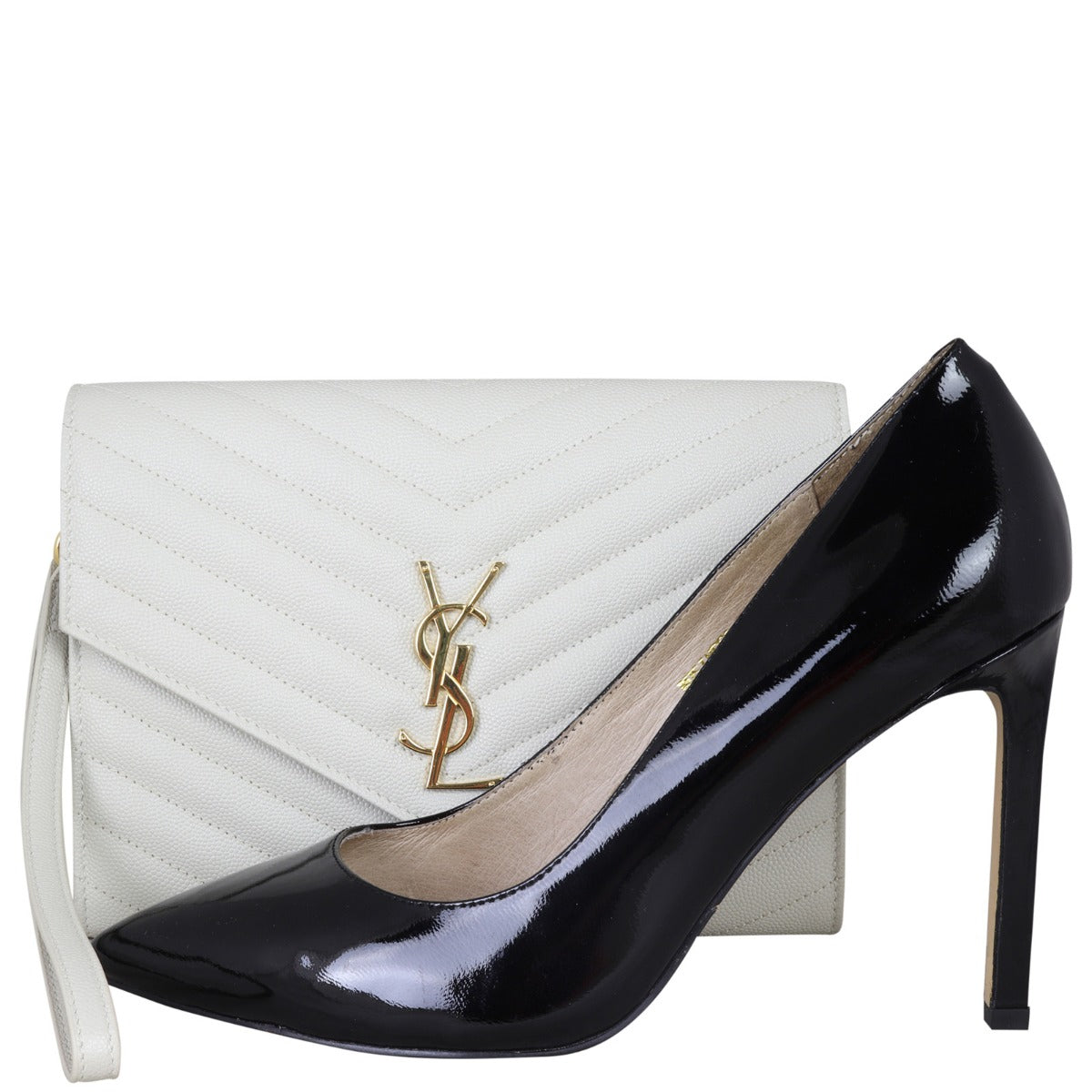 Saint Laurent Cassandre Flap Wristlet Pouch