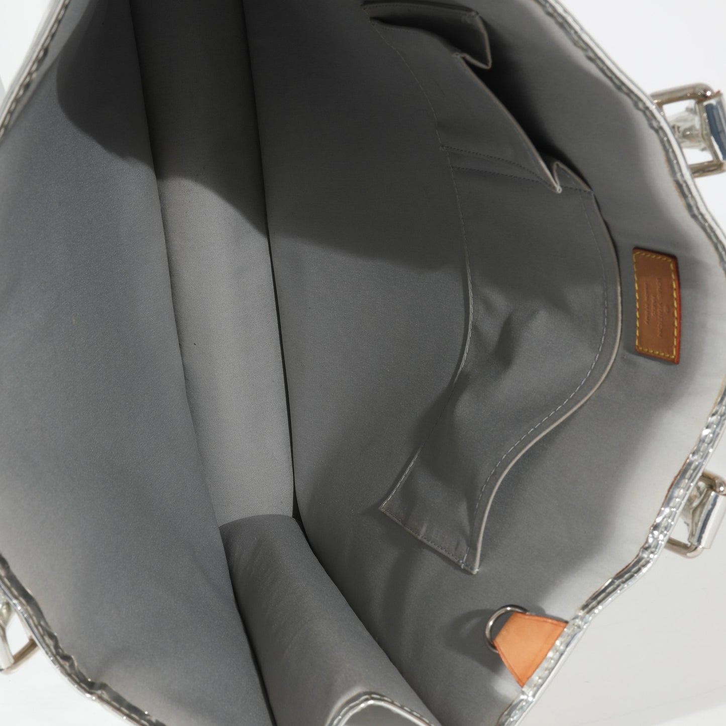 Louis Vuitton Louis Vuitton Silver PVC Monogram Miroir Sac Plat