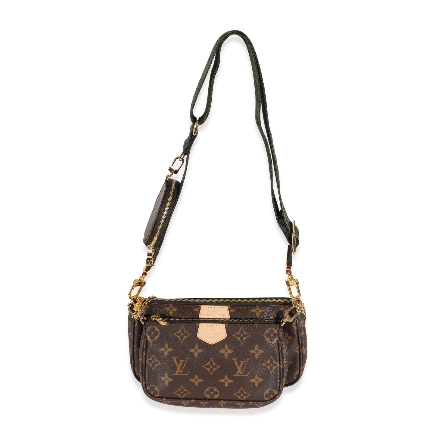 Louis Vuitton Louis Vuitton Monogram Canvas Khaki Multi Pochette Accessoires