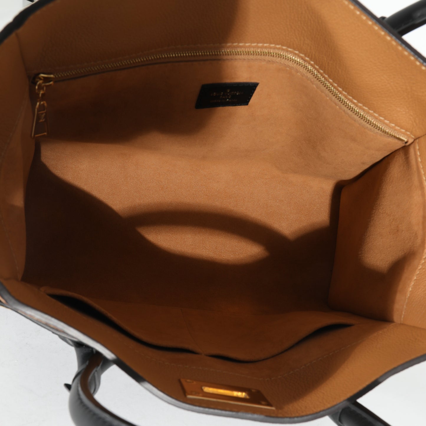 Louis Vuitton Louis Vuitton Black & Tan Calfskin And Monogram Canvas On My Side MM