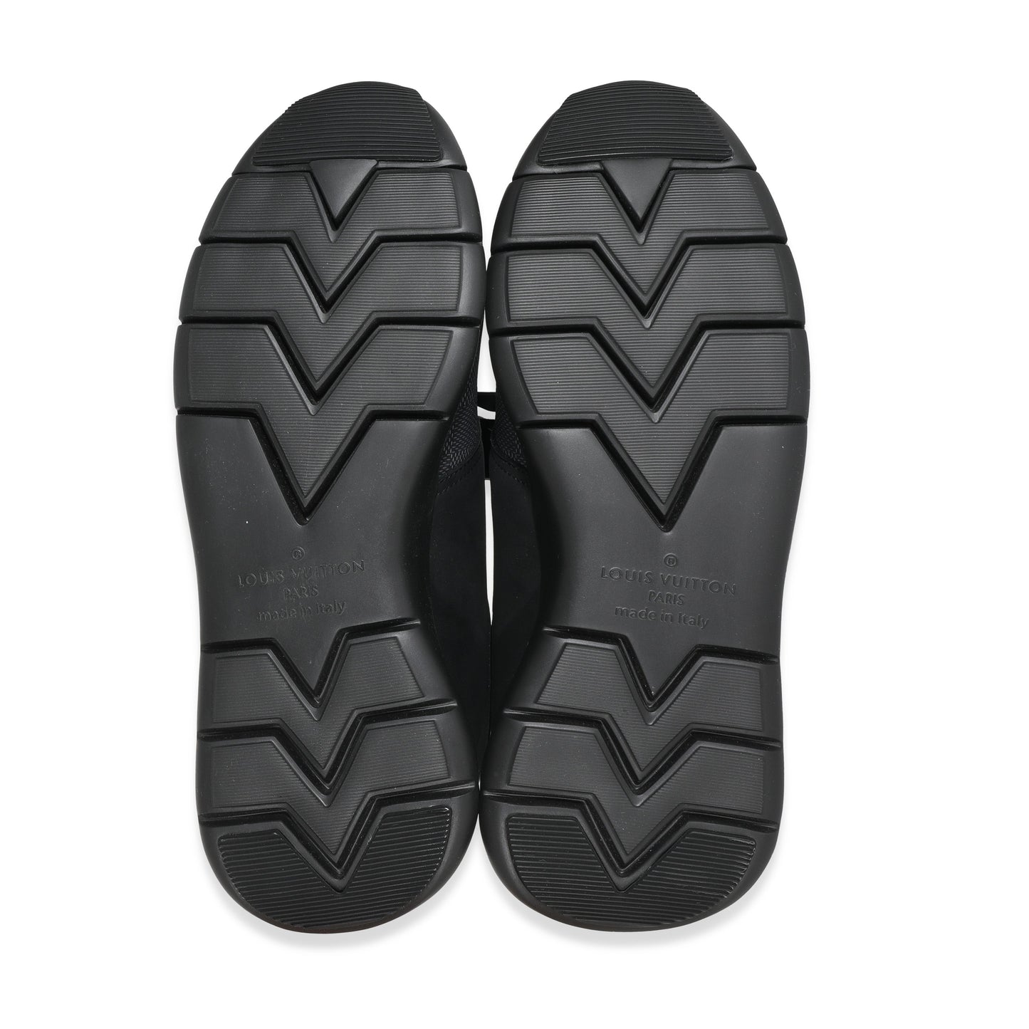 Louis Vuitton Black Damier Nylon Nubuck Fastlane Sneakers