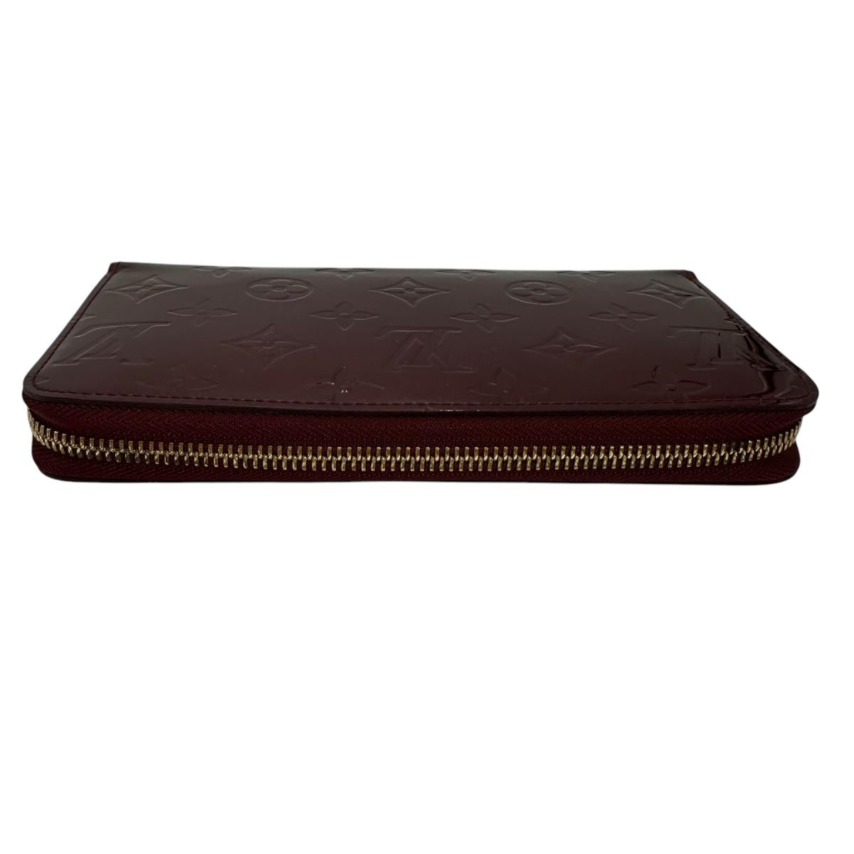 LOUIS VUITTON Long Wallet Purse M61379 Monogram Vernis Magenta Zip Around Monogram Zippy wallet Women