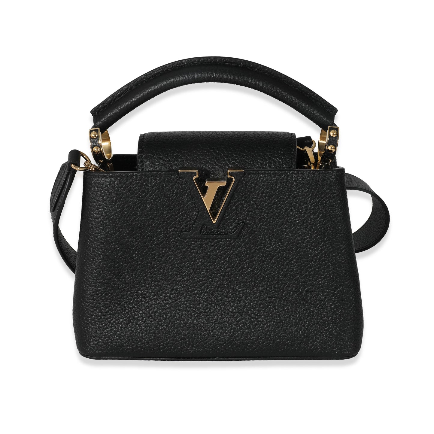 Louis Vuitton Louis Vuitton Black Taurillon Mini Capucines