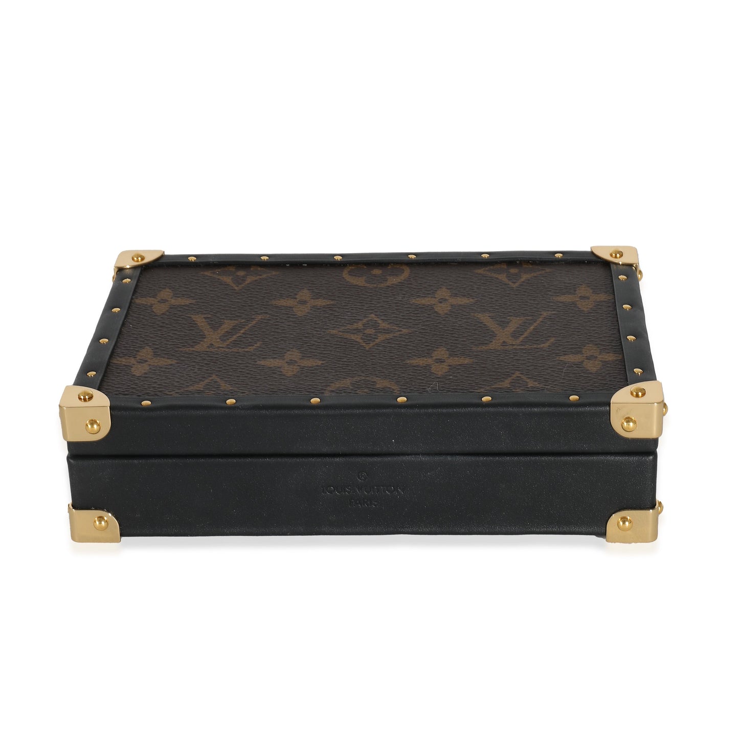 Louis Vuitton Louis Vuitton Black Leather & Monogram Canvas Jewelry Box
