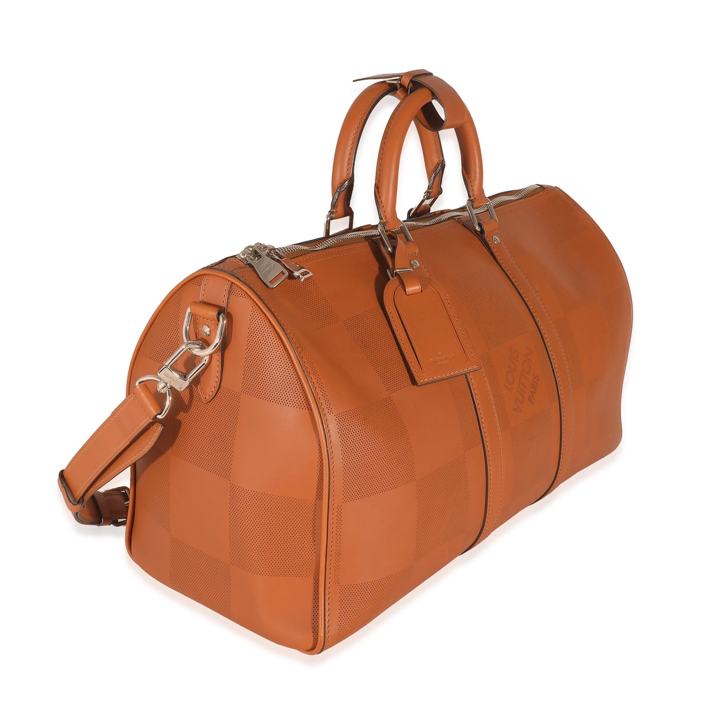Louis Vuitton Cognac Nomade Grand Damier Keepall Bandoulière 45
