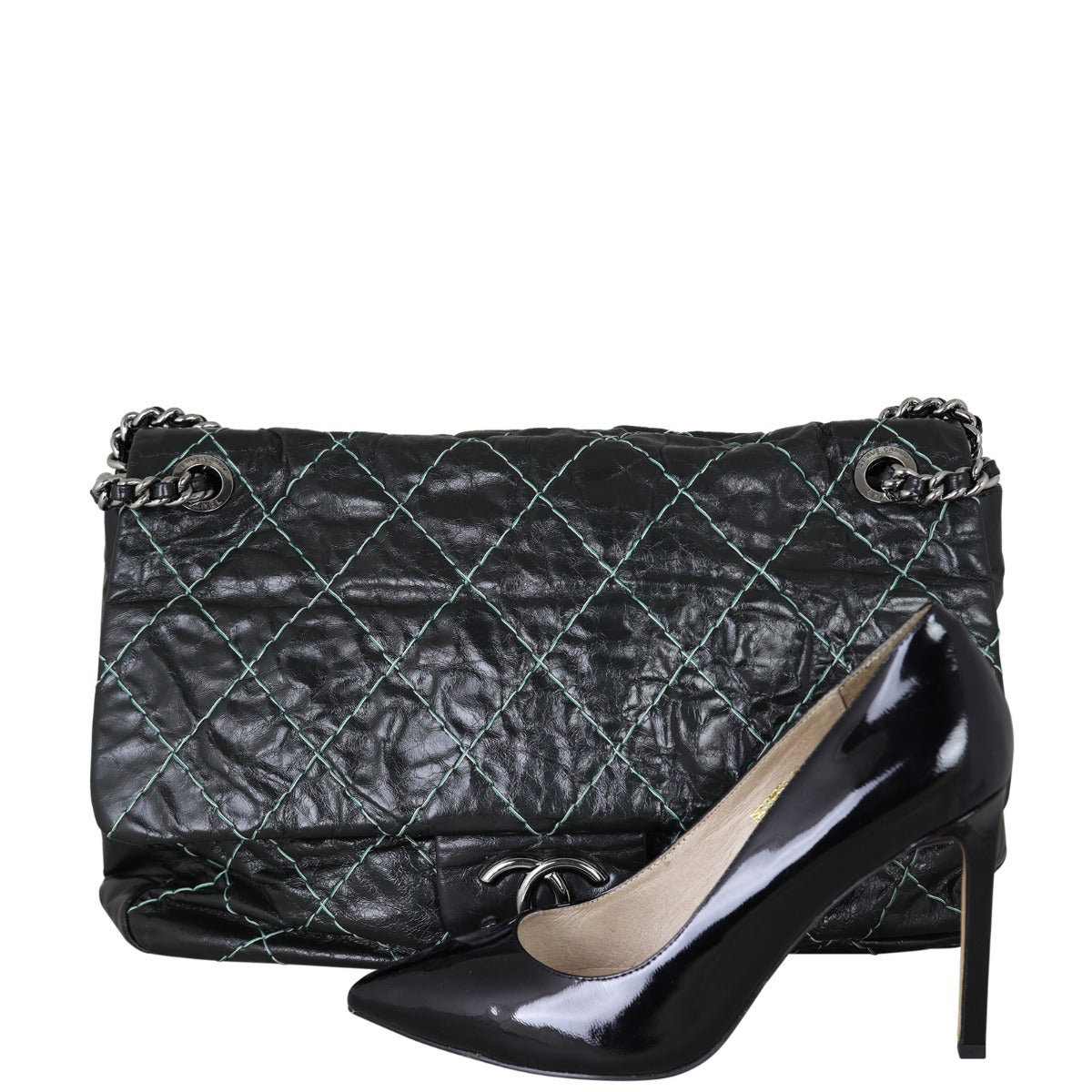 Chanel Double Stitch Chain Flap Jumbo