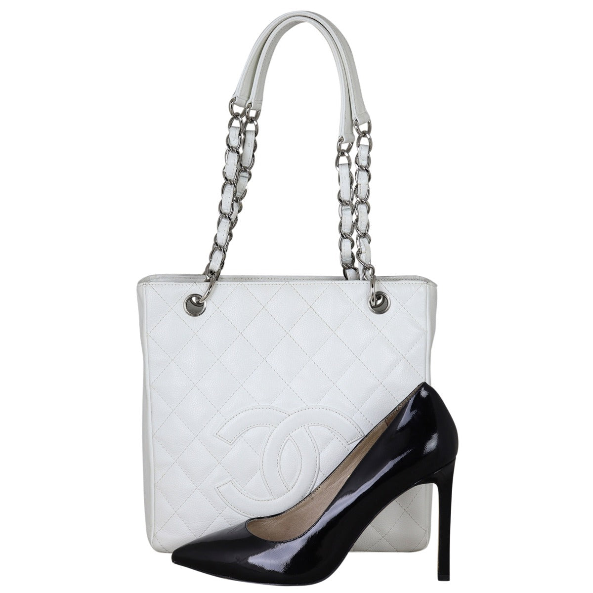 Chanel Petite Shopping Tote | White