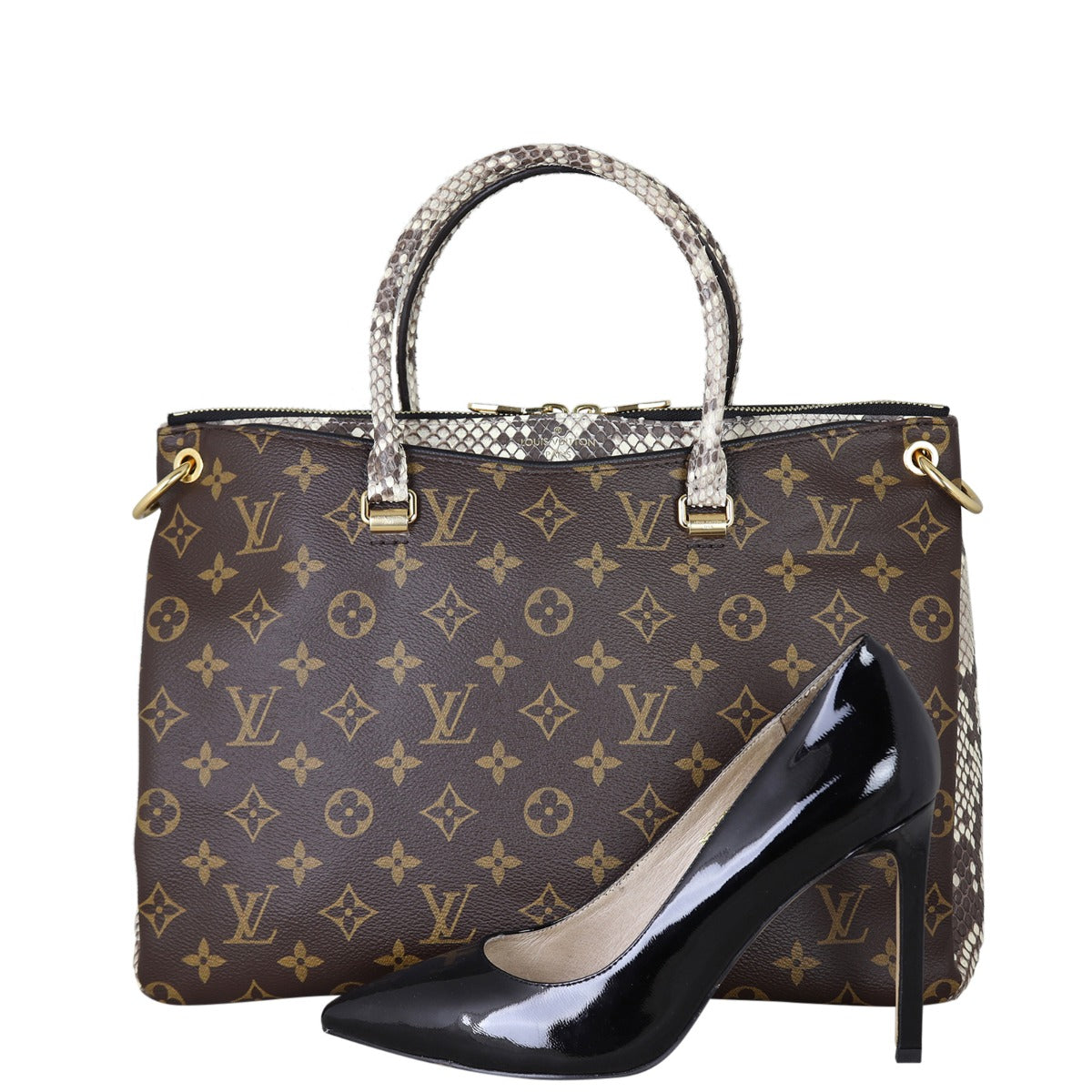 Louis Vuitton Pallas MM Monogram Python