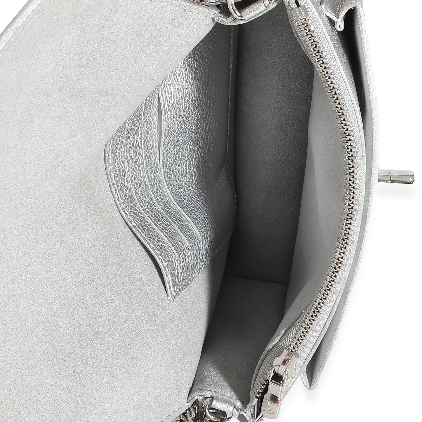Louis Vuitton Louis Vuitton Silver Calfskin Mylockme Chain Pochette