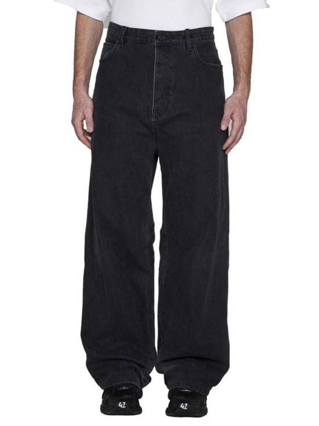 Luxury Balenciaga Trending 2025 Washed Skiwear Jeans Grey