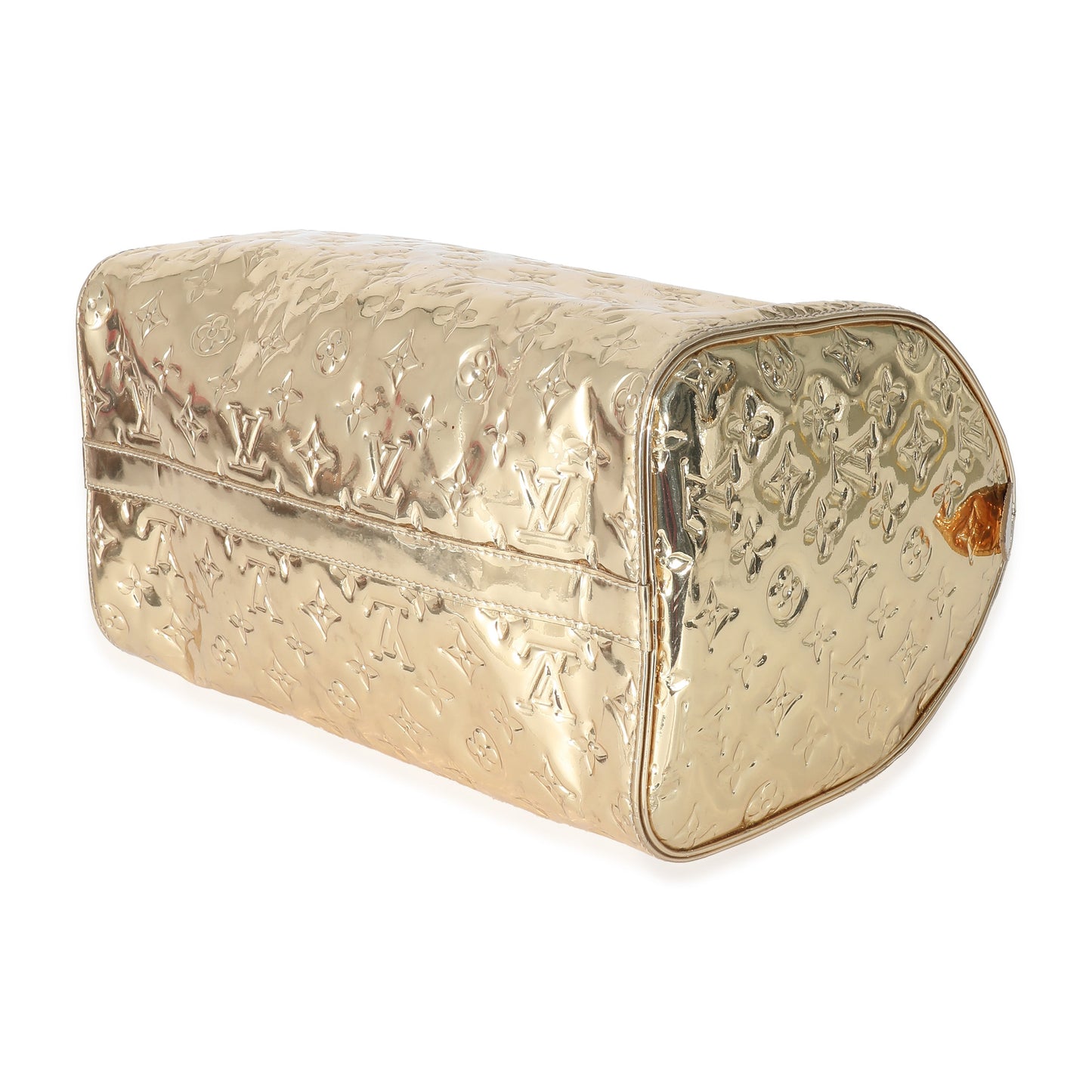 Louis Vuitton Louis Vuitton Gold Monogram Miroir Vinyl Speedy 30