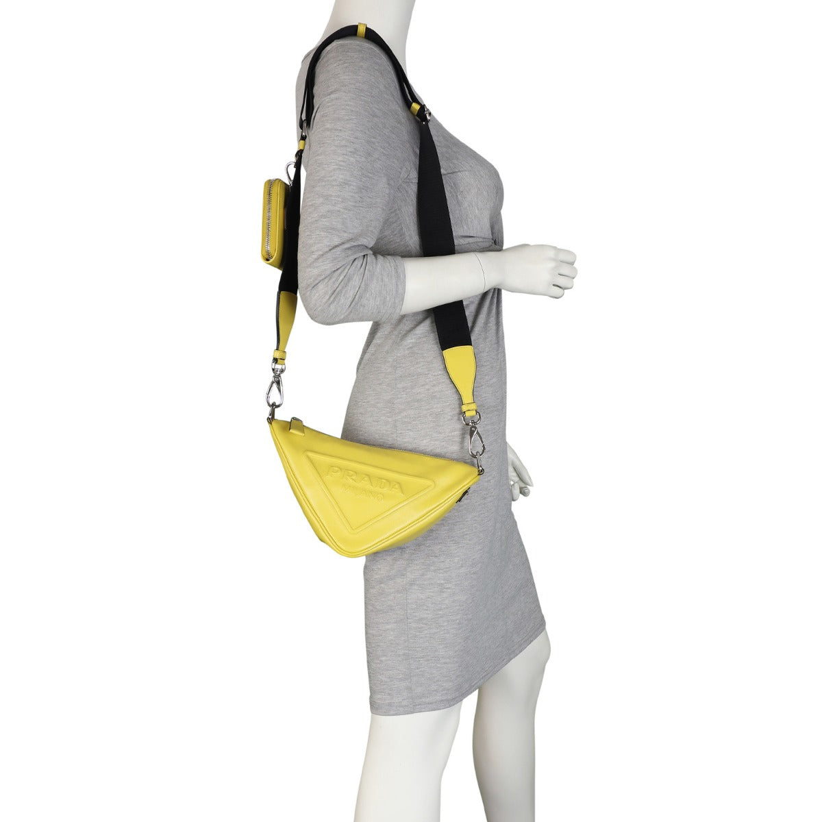 Prada Triangle Leather Shoulder Bag