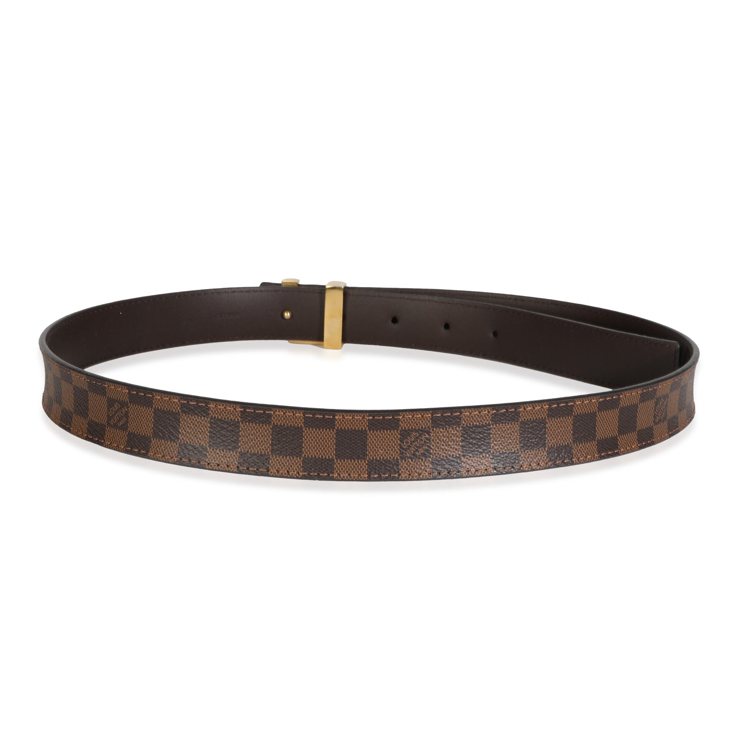 Louis Vuitton Damier Ebene Canvas 25mmInitiales Belt 80/32