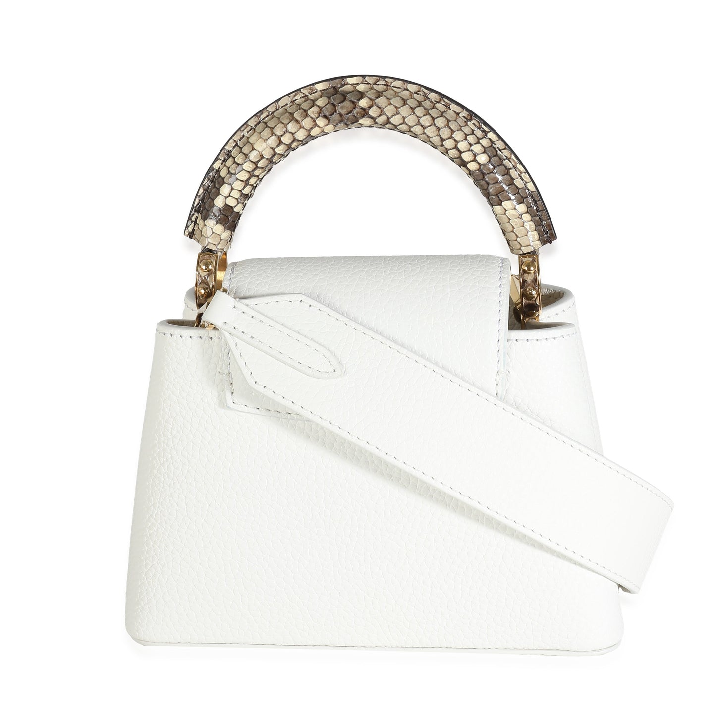 Louis Vuitton Python White Taurillon Mini Capucines
