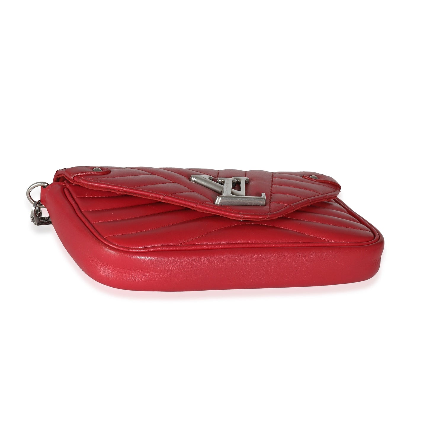 Louis Vuitton Scarlet Calfskin New Wave Chain Pochette