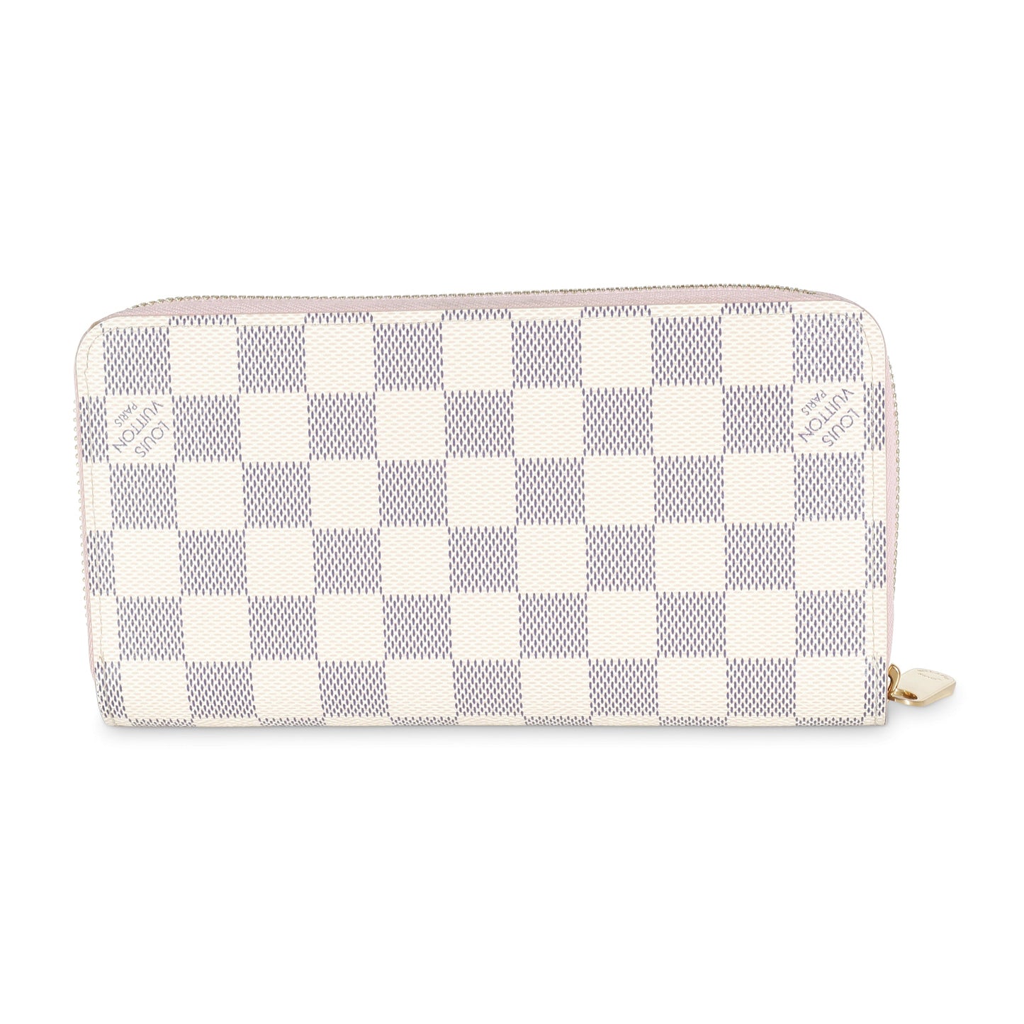 Louis Vuitton Rose Ballerine Damier Azur Canvas Zippy Wallet