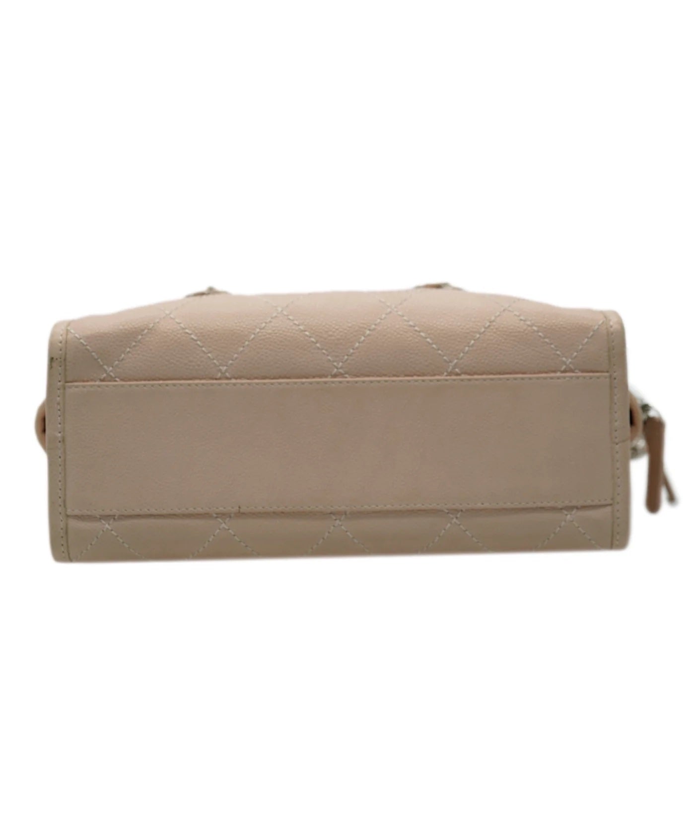 Chanel Pink Quilted Caviar Small Deauville Bowling Handbag