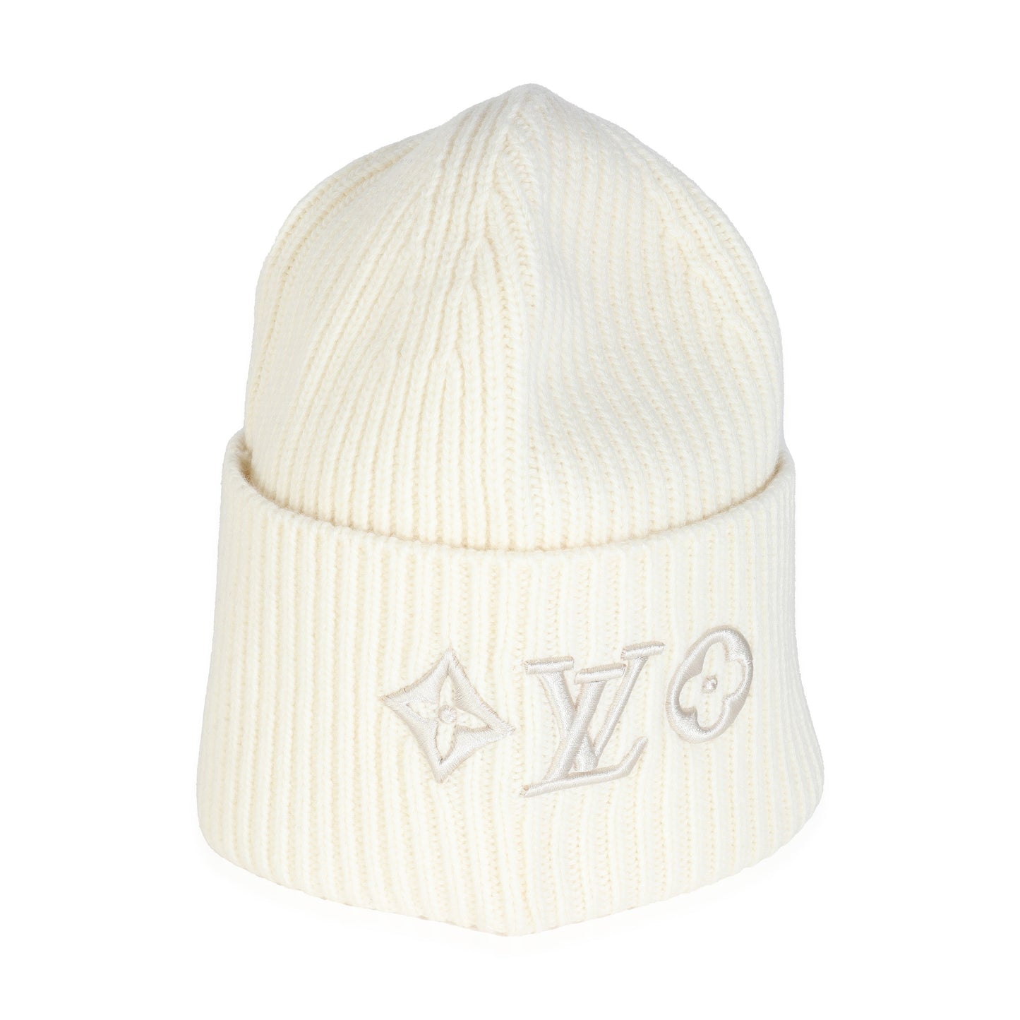Louis Vuitton White WoolHeadline Beanie