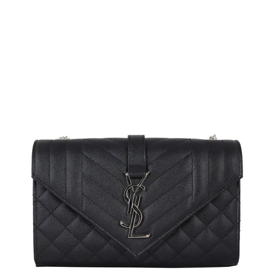 Saint Laurent Monogram Mix Matelasse Envelope Chain Bag Small